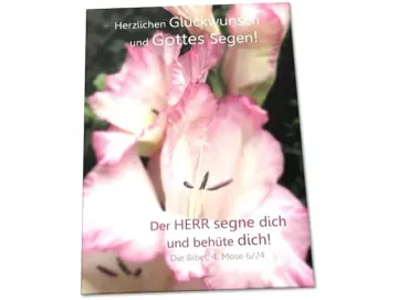 Glückwunschkarte: Gladiolenblüten