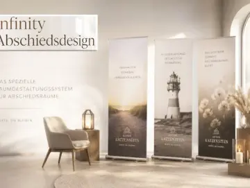 Infinity Abschiedsdsign = Das spezielles Raumgestaltungssystem für Abschiedsräume.