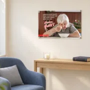 DIN-A3-Poster zur Jahreslosung 2027 in einem modernen christlichen Andachts- und Seelsorgeraum