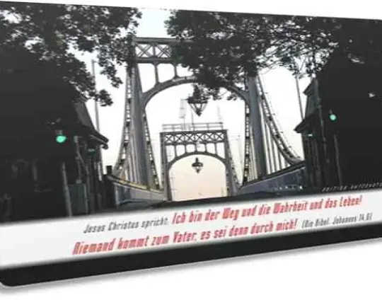 Christliche Karte: Kaiser-Wilhelm-Brücke verträumt