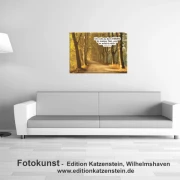 Leinwandbild Baumallee für Trauerhalle und Ausstellungsraum