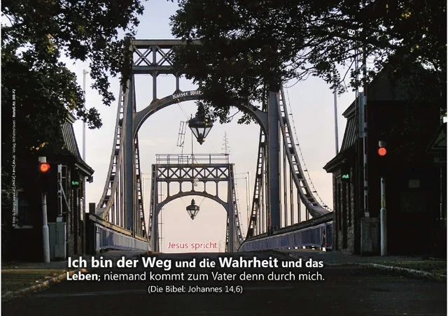 Leinwanddruck - Kaiser-Wilhelm-Brücke verträumt