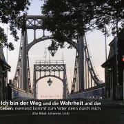 Leinwanddruck - Kaiser-Wilhelm-Brücke verträumt