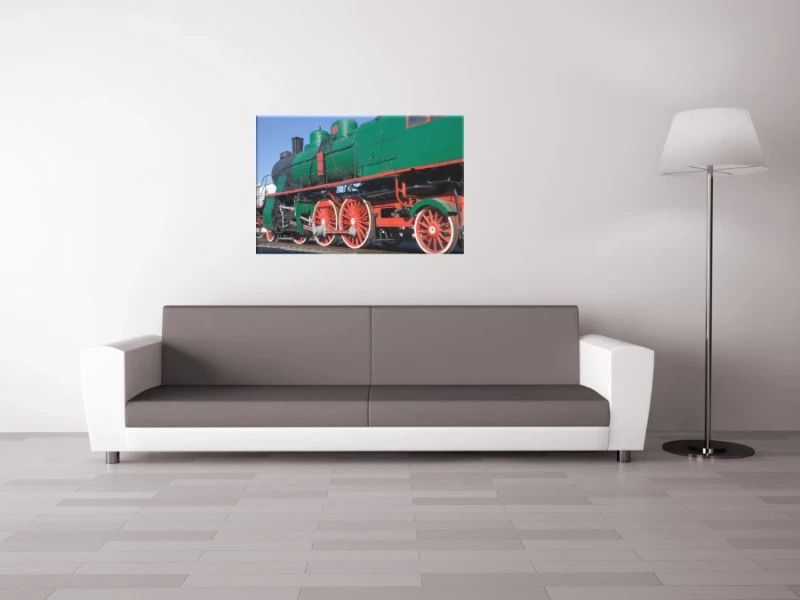 Leinwanddruck Eisenbahn - Dampflokomotive