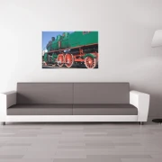 Leinwanddruck Eisenbahn - Dampflokomotive