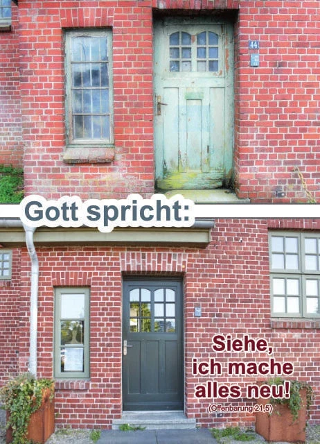 Leinwanddruck Jahreslosung 2024: Betagtes Ehepaar beim Spaziergang