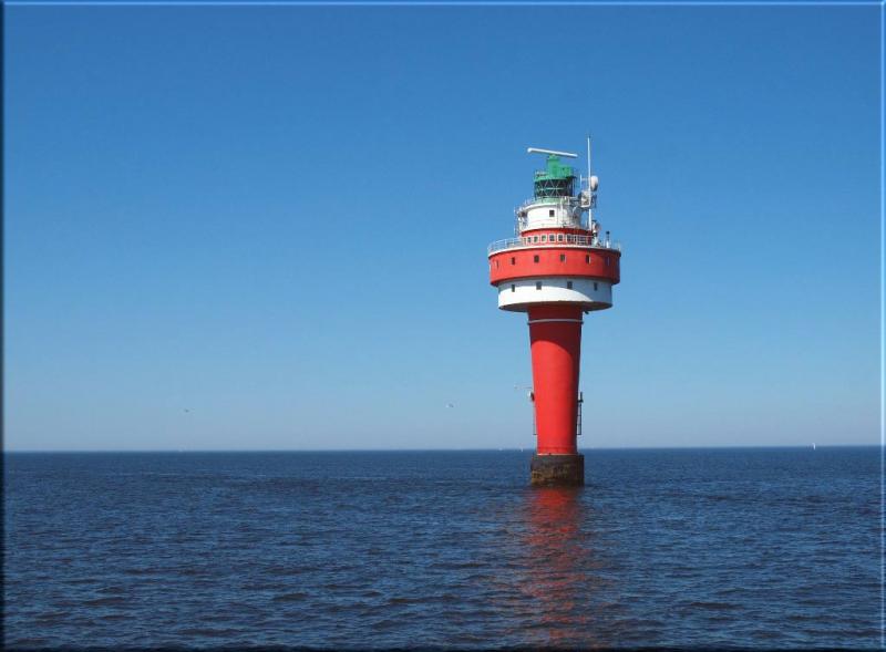 Der Leuchtturm Roter Sand in der Wesermündung, Deutsche Bucht