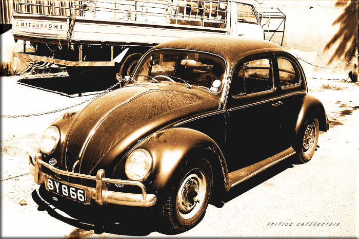 Leinwanddruck: VW Käfer Export - Pop-Art