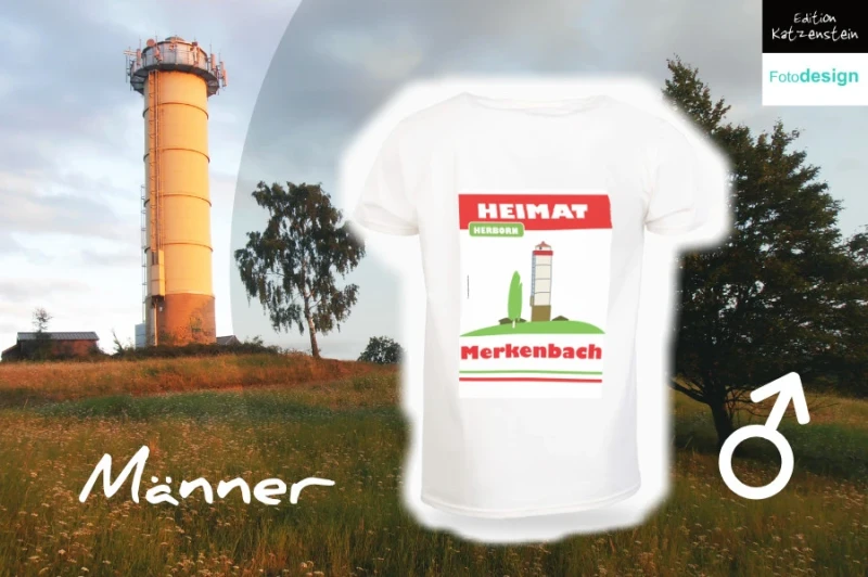 Merkenbach-T-Shirt mit Wasserturm-Logo, Männer