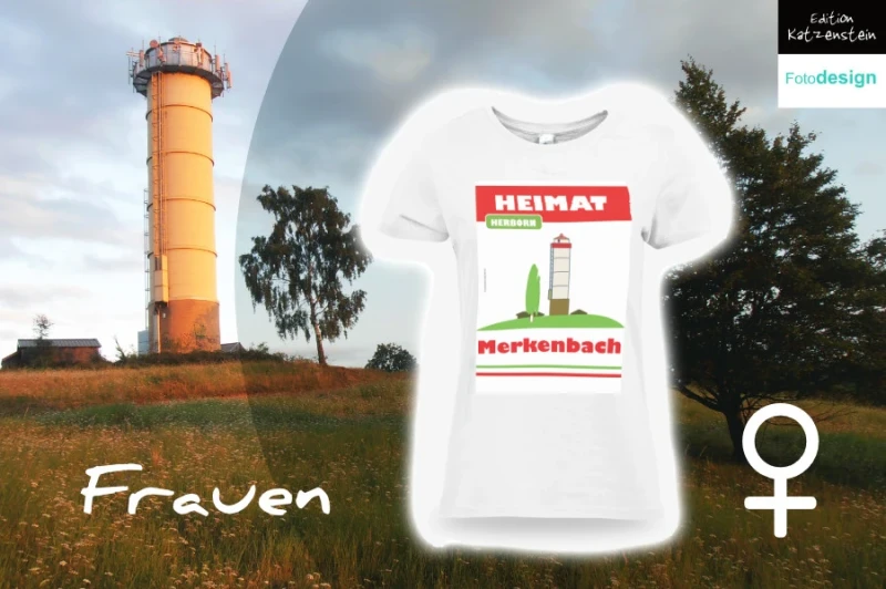 Merkenbach-T-Shirt mit Wasserturm-Logo, Frauen