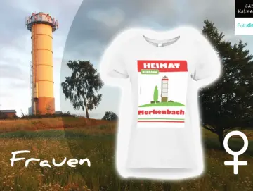 Merkenbach-T-Shirt mit Wasserturm-Logo, Frauen