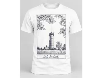 Merkenbach Herren-T-Shirt – Wasserturm im Vintage-Design | Heimatliebe
