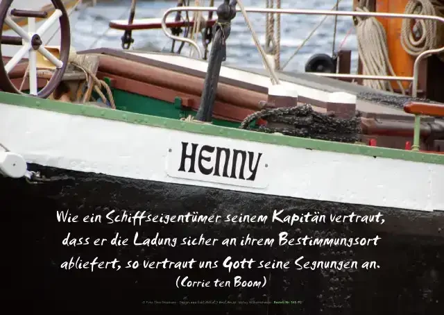 Christliches Poster A1: Nostalgieschiff Henny