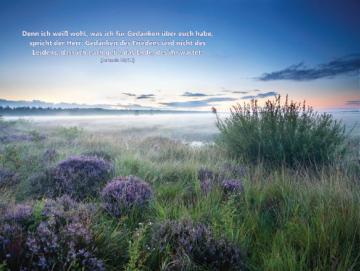 Poster A1: Morgendämmerung in der Heide