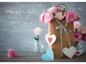 Poster A1: Papiertüte mit Rosen - XXL