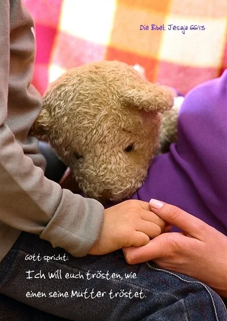 Poster A2 -Trost mit Teddybär
