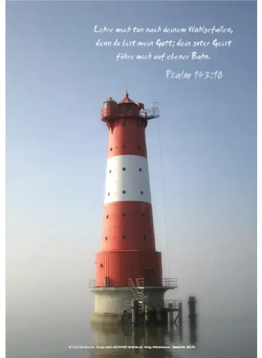 Christliches Poster A2: Arngaster Leuchtturm