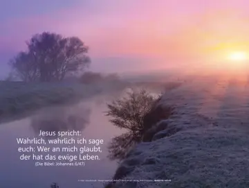 Christliches Poster A2: Flusslandschaft