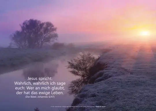Christliches Poster A2: Flusslandschaft