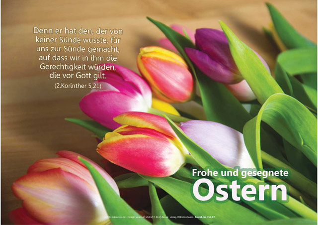 Poster A2 Ostern - Oster-Tulpen