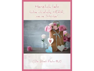 Poster A2: Papiertüte mit Rosen