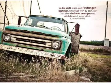 Christliches Poster A2: Pick-up Oldtimer