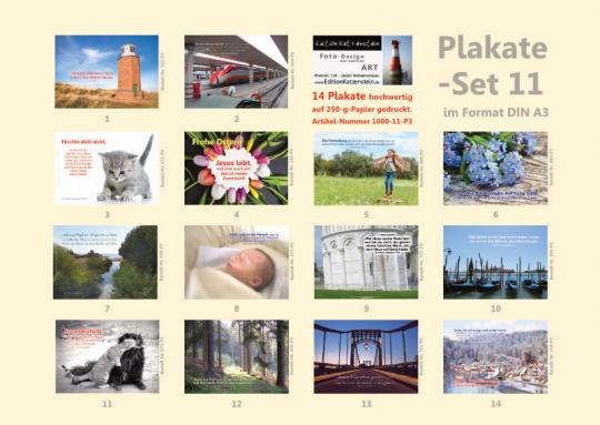 Poster A3 -Set -11 - Schaukasten-Plakate