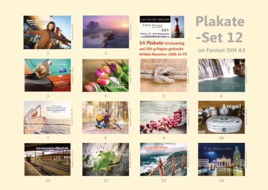 Poster A3 -Set -12 - Schaukasten-Plakate