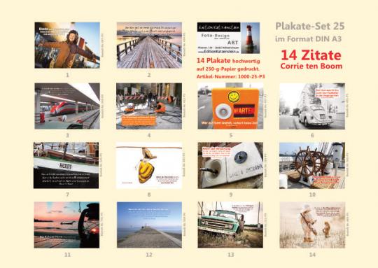 Poster A3 -Set -25 - Zitate Corrie ten Boom