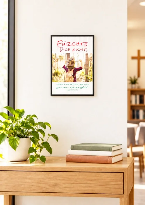 Jahreslosung 2027 A4-Poster „Fürchte dich nicht“ an der Wand - Edition Katzenstein