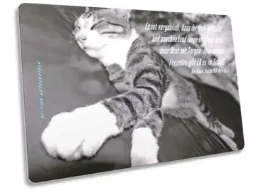Postkarte - Katze auf Liege - Psalm 127,2