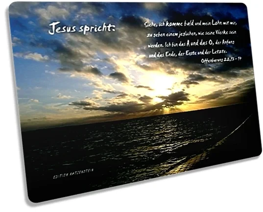Postkarte: Abendstimmung am Meer
