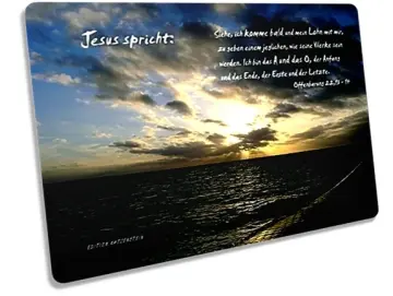 Postkarte: Abendstimmung am Meer
