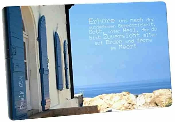 Postkarte: Altes Haus am Meer