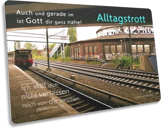 Postkarte: Berliner S-Bahnstation