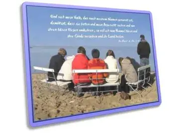 Postkarte: Beter am Nordseeufer