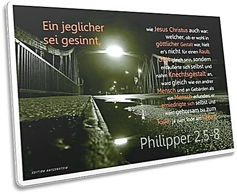 Postkarte: Brücke in Regennacht