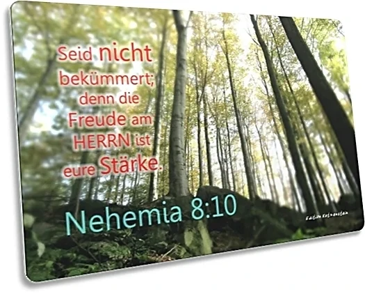 Christliche Postkarte: Buchenwald