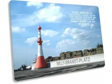 Postkarte: Leuchtturm Bremerhaven