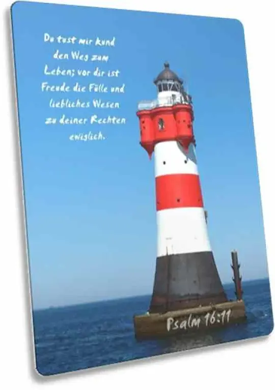 Christliche Postkarte: Leuchtturm Roter Sand I