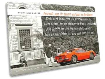Postkarte: Roter Sportwagen