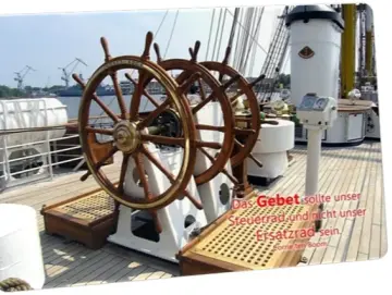 Postkarte: Ruderstand Segelschulschiff Gorch Fock