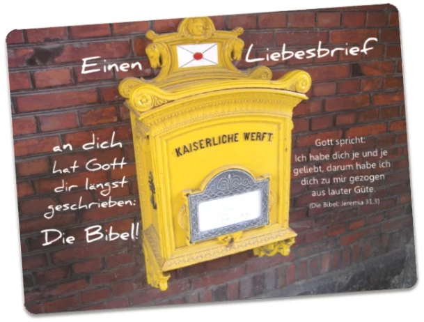 Christliche Postkarte: Briefkasten Kaiserliche Werft