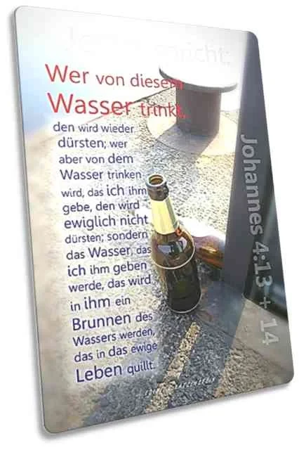 Postkarte: Szenerie mit Bierflaschen
