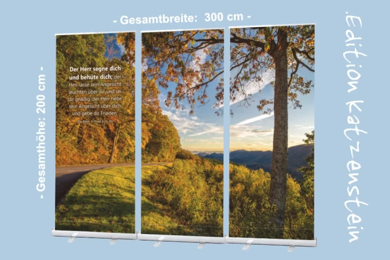 Kirchenbedarf: Roll-Up-Display "Herbstlandschaft" - 3 x 2 m