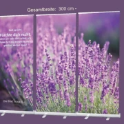 Bestatterbedarf Roll-Up Display 3er-Set - Lavendelblüten