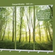 Bestatterbedarf: Roll-Up Display 3er-Set -Frühlingswald