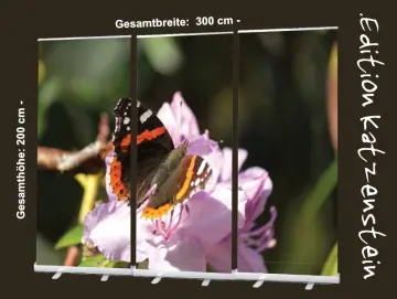 Bestatterbedarf, Roll-Up Display 3er-Set -"Admiral auf Blüte" - Dekoration