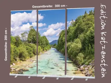 Bestatterbedarf, Dekoration Roll-Up Display 3er-Set -"Fluss Isar"