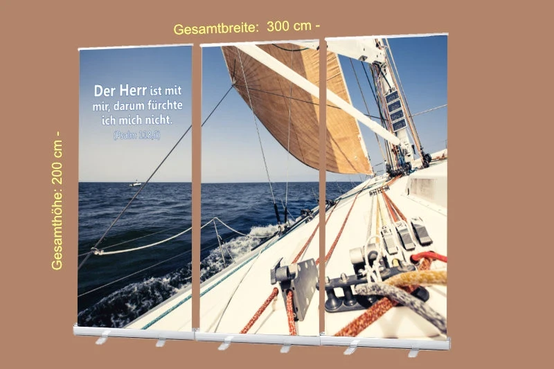 Roll-Up-Display - Segelyacht - 300x200cm